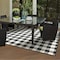 Homeroots 7 x 10 ft. Black & Ivory Gingham Indoor & Outdoor Area Rug 389520 - alternate 9